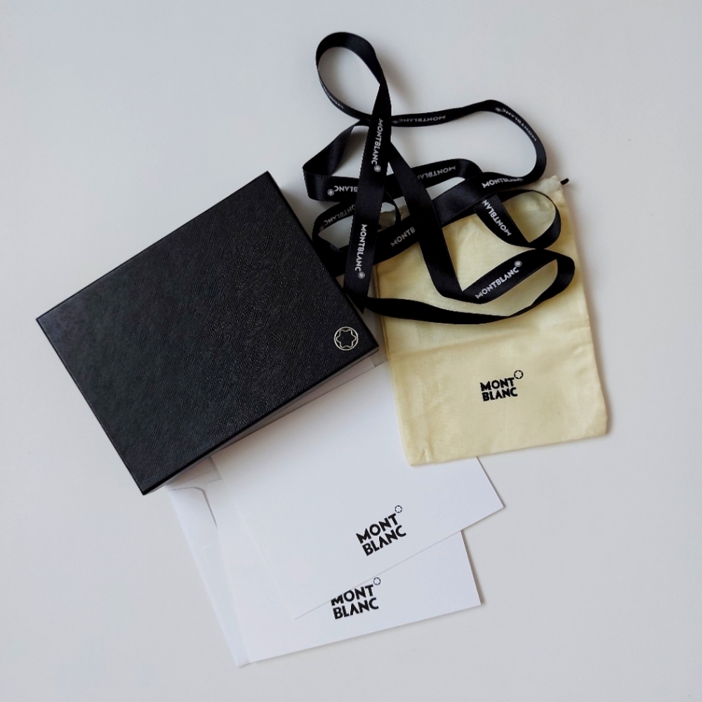 Mont Blanc Box, Dust Bag, Cards, Envelope, Ribbon